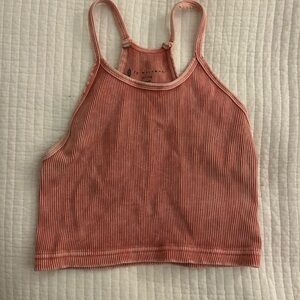 Women's Pink Ribbed Tank Top